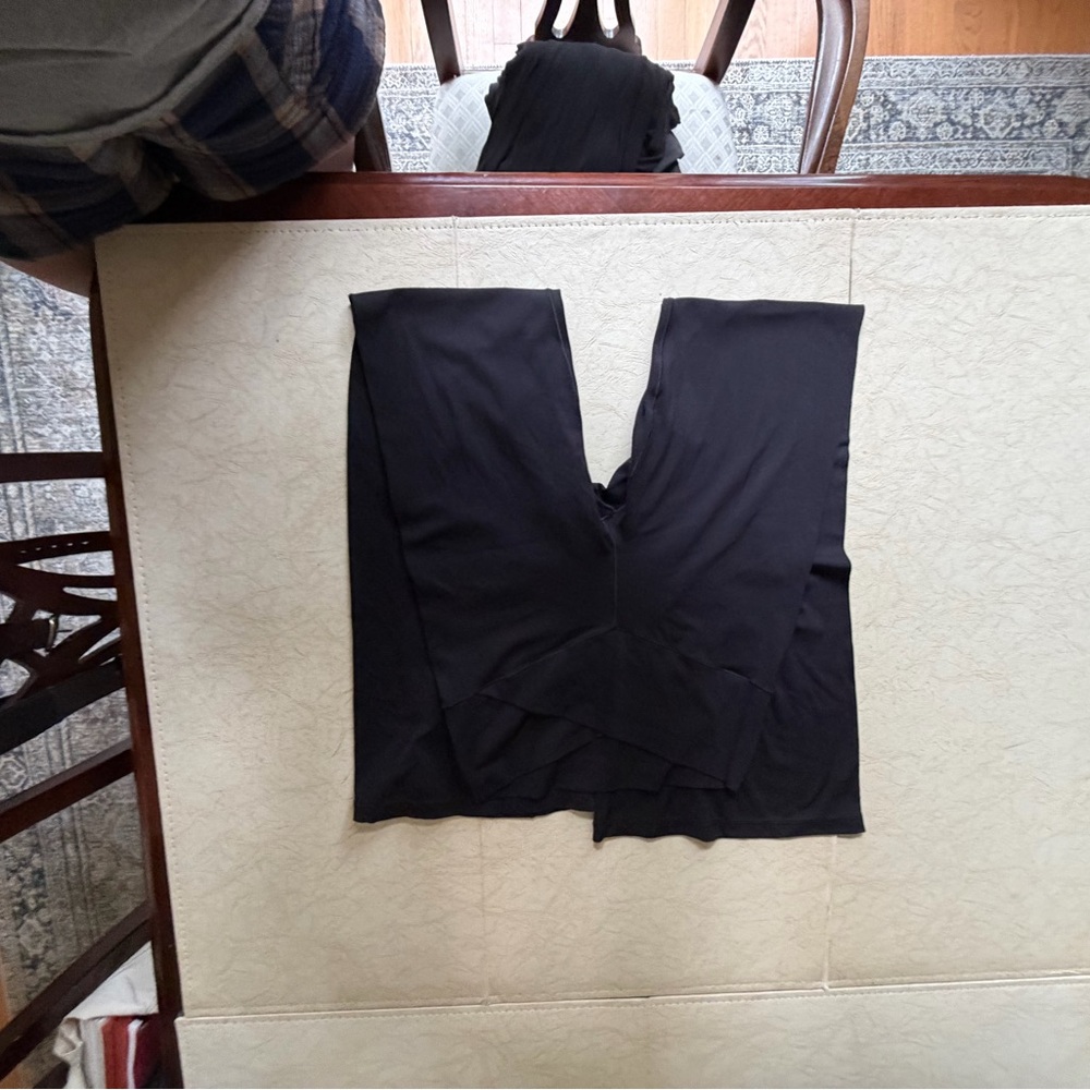 Set of three pairs of aerie real me flare leggings two black and one grey